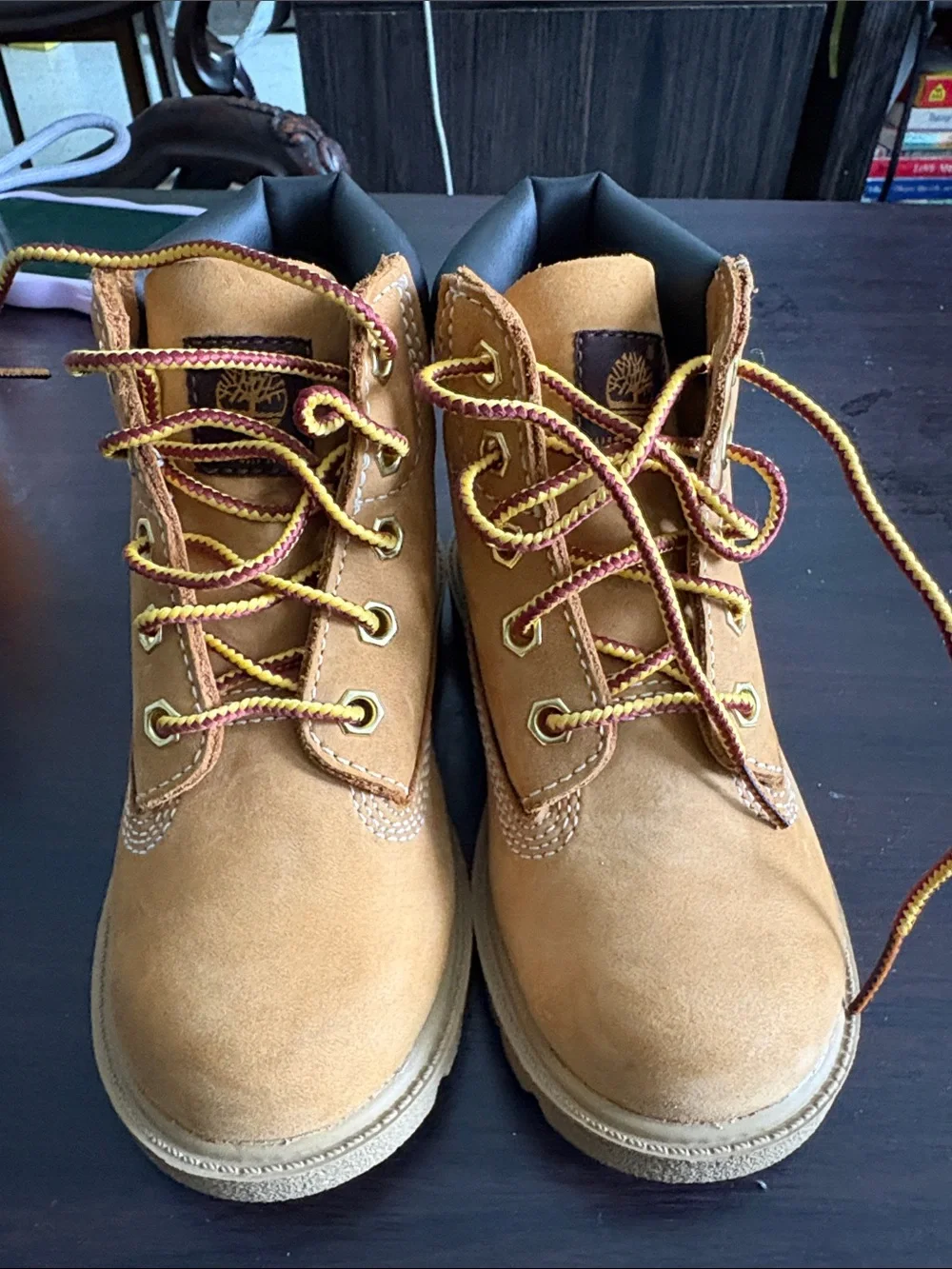 Kids timberland Wheat Nubuck Lace-Up Work Boots